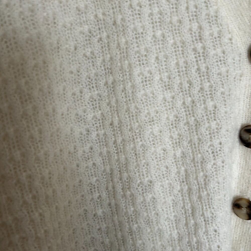 Madewell Mayfair Alpaca Cardigan Antique Cream Large Button Front NWOT - Picture 9 of 11